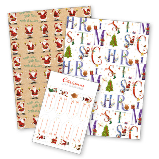 Happy Christmas - Christmas Gift Wrap Pack
