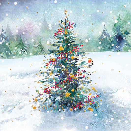 Woodland Tree Charity Christmas Cards - 10 Pack