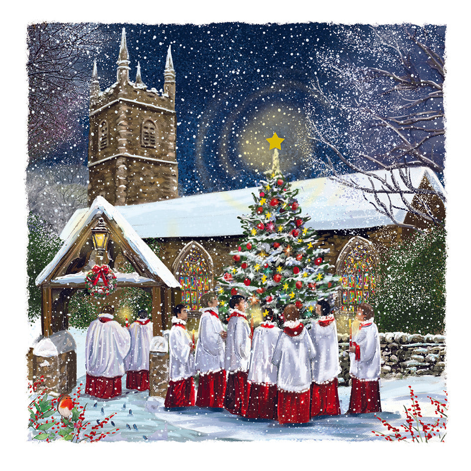 Choir at Church Charity Christmas Cards - 10 Pack