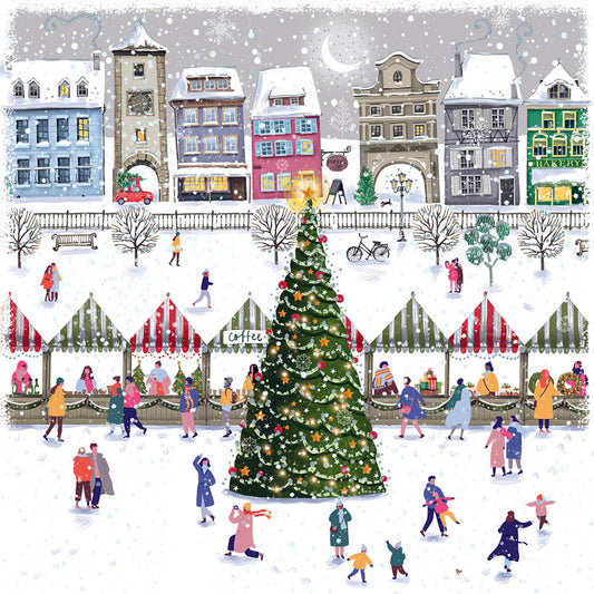 Town Christmas Market Charity Christmas Cards - 10 Pack