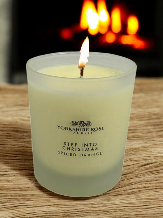 Yorkshire Rose Candles 'Step Into Christmas' Glass Gift