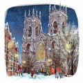 Illustration of York Minster on a snowy evening
