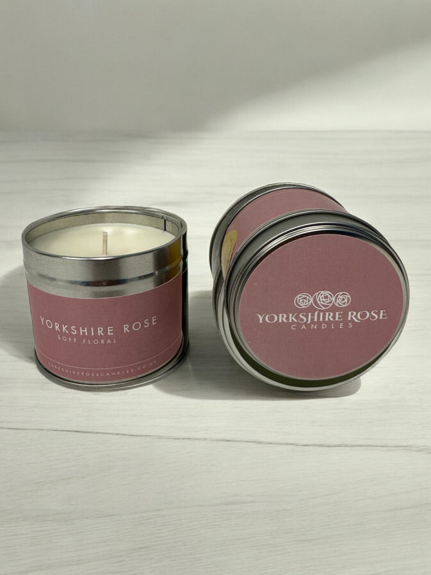 'Yorkshire Rose' scented tin candle, by Yorkshire Rose Candles