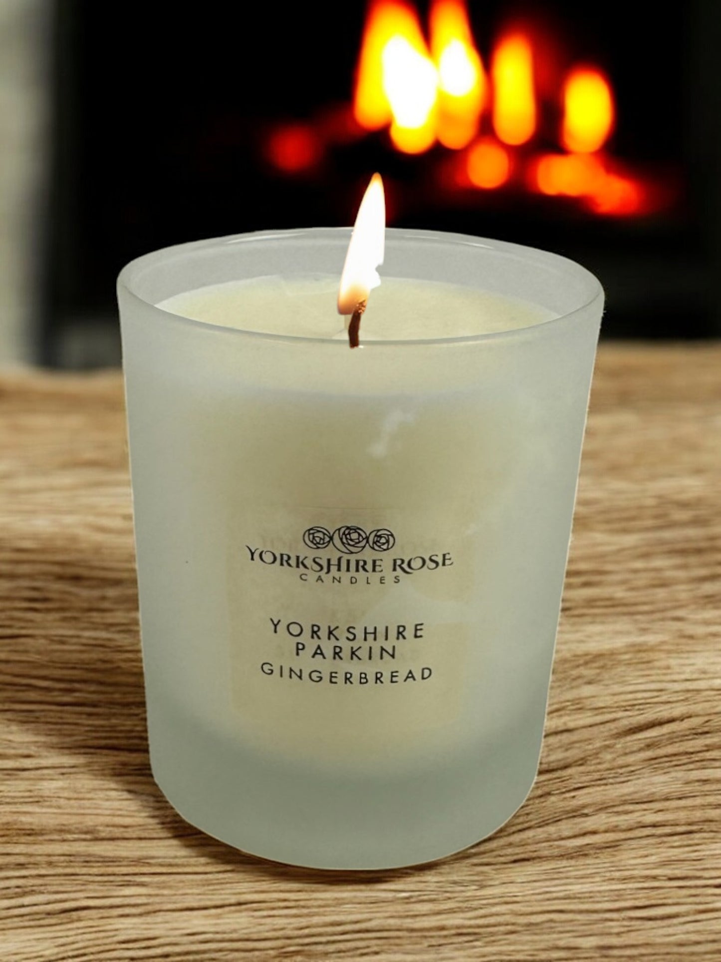 'Yorkshire Parkin' scented glass candle, by Yorkshire Rose Candles